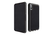 Mobil - Deksel og etui - ITSKINS HYBRID FOLIO cover for iPhone XS Max®. Black and red with recycled leather - APXP-HYBRF-BRRL
