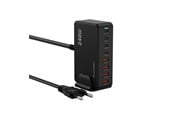 Mobil - Adaptere og ladere - Wozinsky 240W GaN QC3 Charging Station - Black - 5907769385087