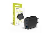 Mobil - Adaptere og ladere - Mobile Origin GaN 40W Wall Charger MO13 - black - 1 USB-A + 2 USB-C - FRL-GAN40W-MO13-BLK