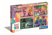 Puslespill - Clementoni Puzzle Trolls 4in1 Gulv - 21527