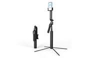 Mobil - Andre tilbehør - Wozinsky WST-360YS Selfie Stick with Tripod Function with 360° AI Auto Face Tracking Gesture Control - Black - 5907769372582