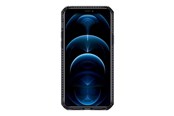 Mobil - Deksel og etui - ITSKINS HYBRID CLEAR cover for iPhone 12 Pro Max®. Black and transparent - AP4P-HBMKC-BKTR