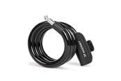 Sykkelutstyr - Wozinsky WPB-01R Portable Bike Lock with Anti-Theft Cable and 2 Keys for Electric Bikes and Motorcycles - Black - 5907769384776
