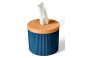 Dekorasjon - Simiu Paper dispenser - Round - Navy Blue/Beige - 13.5cm - 5714255011593
