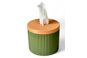 Dekorasjon - Simiu Paper Dispenser - Round - Olive Green/Beige - 13.5cm - 5714255011609