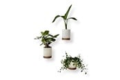 Dekorasjon - Simiu Flower Pot Hiders For Wall - White/Mocha - 3 pcs - 8cm high - 5714255012118