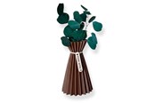 Dekorasjon - Simiu SLOZENA - Pleated Vase - 18 cm - Wood Look - Mocha - 5714255012224