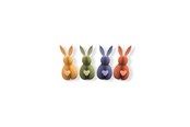 Dekorasjon - Simiu LUNARI - Easter bunnies in mixed colors - 4pcs - 10 cm - 5714255012491