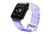 Smartklokke - Tilbehør - Hurtel Silicone Strap Bracelet Bracelet Strap Light for Apple Watch 42 / 44 mm - Purple - 5907769332753