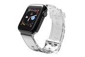 Smartklokke - Tilbehør - Hurtel Silicone Strap Bracelet Bracelet Strap Light for Apple Watch 38 / 40 mm - Black - 5907769332777