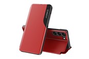 Mobil - Deksel og etui - Hurtel Eco Leather View Case for Samsung Galaxy S23+ with a Flip Stand Red - 9145576269978