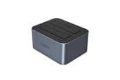 Harddisk - Tilbehør - ORICO 6626C3-C-V1 2-Drive Docking Station with Offline Clone Function 2.5"/3.5" SATA HDD/SSD - Gray - 6626C3-C-V1-EU-GY-BP