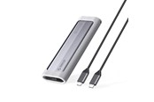 Lagrings-tilbehør - ORICO AXM2F M.2 SATA SSD USB-C 3.2 Disk Case - Gray - AXM2F-GY-BP
