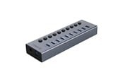 USB-hub - ORICO BT2U3-10AB Hub 10x USB-A 3.0 with switches - gray USB-hub - USB 3.0 - 10 porter - Grå - BT2U3-10AB-EU-GY-BP
