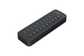 USB-hub - ORICO CT2U3-10AB 10x USB-A 3.0 Hub with Switches - Black USB-hub - USB 3.0 - 10 porter - Svart - CT2U3-10AB-EU-BK-BP