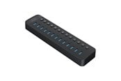 USB-hub - ORICO CT2U3-13AB 13x USB-A 3.0 Hub with Switches - Black USB-hub - USB 3.0 - 13 porter - Svart - CT2U3-13AB-EU-BK-BP