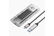 SSD - ORICO TCM2-G20 M.2 NVME USB-C 3.2 20Gb/s Disk Drive - Silver/Transparent - TCM2-G20-SV-BP