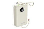 Nødlader - Dudao K14+ Powerbank 20000mAh 22.5W USB-C / USB-A / Built-in Lightning and USB-C Cables - White Nødlader - Hvit - 20000 mAh - 6977196680023