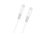 USB - Dudao L25SC 60W USB-C - USB-C Cable with Soft Silicone Braid 2m - White - 6976625336371