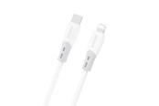USB - Dudao L25SX 30W USB-C - Lightning Cable with Soft Silicone Braid 1m - White - 6976625336333