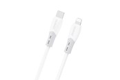USB - Dudao L25SX 30W USB-C - Lightning Cable with Soft Silicone Braid 2m - White - 6976625336388
