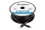 Skjermkabel - Lanberg HDMI cable with Ethernet - 30 m - CA-HDMI-30FB-0300-BK