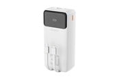 Nødlader - Dudao K15Max 30000mAh PD 22.5W Powerbank with USB-C and Lightning Cables - White Nødlader - Hvit - 30000 mAh - 6977196682485