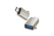 USB - Joyroom S-H151 USB-C (male) / USB-A (female) Adapter with Lanyard Eyelet - Silver - S-H151_Pearl_Nickel
