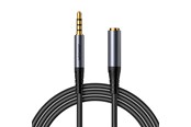 Lydkabel - Joyroom stereo audio cable AUX 3.5 mm mini jack (male) - mini jack (female) 1.2 m black (SY-A09) - SY-A09 Black