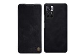 Mobil - Deksel og etui - Nillkin Qin Flip Case for Xiaomi Redmi Note 11T 5G / 11S 5G / 11 5G (China) / Poco M4 Pro 5G - Black - 6902048234932