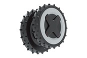 Robotgressklipper - Roborock Rough Terrain Wheels for RockNeo Q-Series - Dark Grey - 100003342