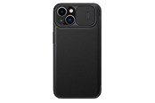Mobil - Deksel og etui - Nillkin  Qin Leather Pro Case iPhone 14 Plus Case Camera Cover Holster Cover Case With Flip Black - 6902048249097