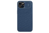 Mobil - Deksel og etui - Nillkin Qin Cloth Pro Case Case for iPhone 14 Plus Camera Cover Holster Cover Case with Flip Blue - 6902048249172