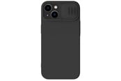 Mobil - Deksel og etui - Nillkin CamShield Silky Silicone Case iPhone 14 Plus Case with Camera Cover Black - 6902048249295