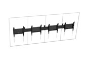 Veggmontering, AV-braketter & AV-møbler - Vision mounting kit - heavy-duty - for 4 LCD displays - portrait - black - Max 120 kg - recommended for 55" - VFM-MNU/P4X55