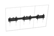 Veggmontering, AV-braketter & AV-møbler - Vision mounting kit - heavy-duty - for 3 LCD displays - portrait - black - Max 120 kg - recommended for 75" - VFM-MNU/P3X75