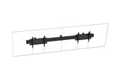 Veggmontering, AV-braketter & AV-møbler - Vision mounting kit - heavy-duty - for 2 LCD displays - landscape - black - Max 120 kg - recommended for 75" - VFM-MNU/L2X75