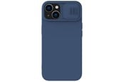 Mobil - Deksel og etui - Nillkin  CamShield Silky Silicone Case iPhone 14 Plus Case Cover with Camera Cover Blue - 6902048249301