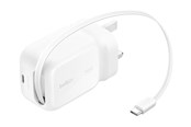 Mobil - Adaptere og ladere - Belkin UltraCharge power adapter - retractable GAN - USB-C - 45 Watt - WCH023MYWH