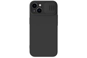 Mobil - Deksel og etui - Nillkin CamShield Magnetic Silicone Case iPhone 14 Plus Magnetic MagSafe Case with Camera Cover Black - 6902048249455