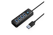 USB-hub - ORICO Hub Orico PW4U-U3 USB-A / 4x USB-A 3.0 - black USB-hub - USB 3.0 - 4 porter - Svart - PW4U-U3-015-BK-EP-HU