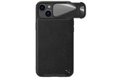 Mobil - Deksel og etui - Nillkin CamShield Leather S Case iPhone 14 Plus Case Cover with Camera Cover Black - 6902048249714
