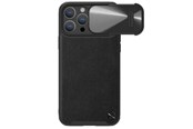 Mobil - Deksel og etui - Nillkin CamShield Leather S Case iPhone 14 Pro Max Case with Camera Cover Black - 6902048249745