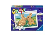 Kreative leker - Ravensburger CreArt Paint by Numbers - Rabbit Friends - 120232483