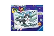 Kreative leker - Ravensburger CreArt Paint by Numbers - Naughty Husky - 12023261 2