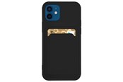 Mobil - Deksel og etui - Hurtel Card Case Silicone Wallet Case with Card Slot Documents for Samsung Galaxy A73 Black - 5907769346682