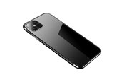 Mobil - Deksel og etui - Hurtel Clear Color Case TPU Gel Cover with a Metallic Frame for Samsung Galaxy A13 5G Black - 5907769348174