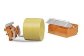 Leketøysbil - Bruder Accessories: Tractor loading box forks+1round bale - BR2353