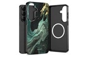 Mobil - Deksel og etui - Tech-Protect Lamano MagSafe Case for Samsung Galaxy S26 - Black & Green - 5906302390632