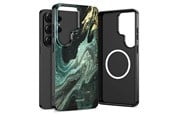 Mobil - Deksel og etui - Tech-Protect Lamano MagSafe Case for Samsung Galaxy S26 Ultra - Black & Green - 5906302390649